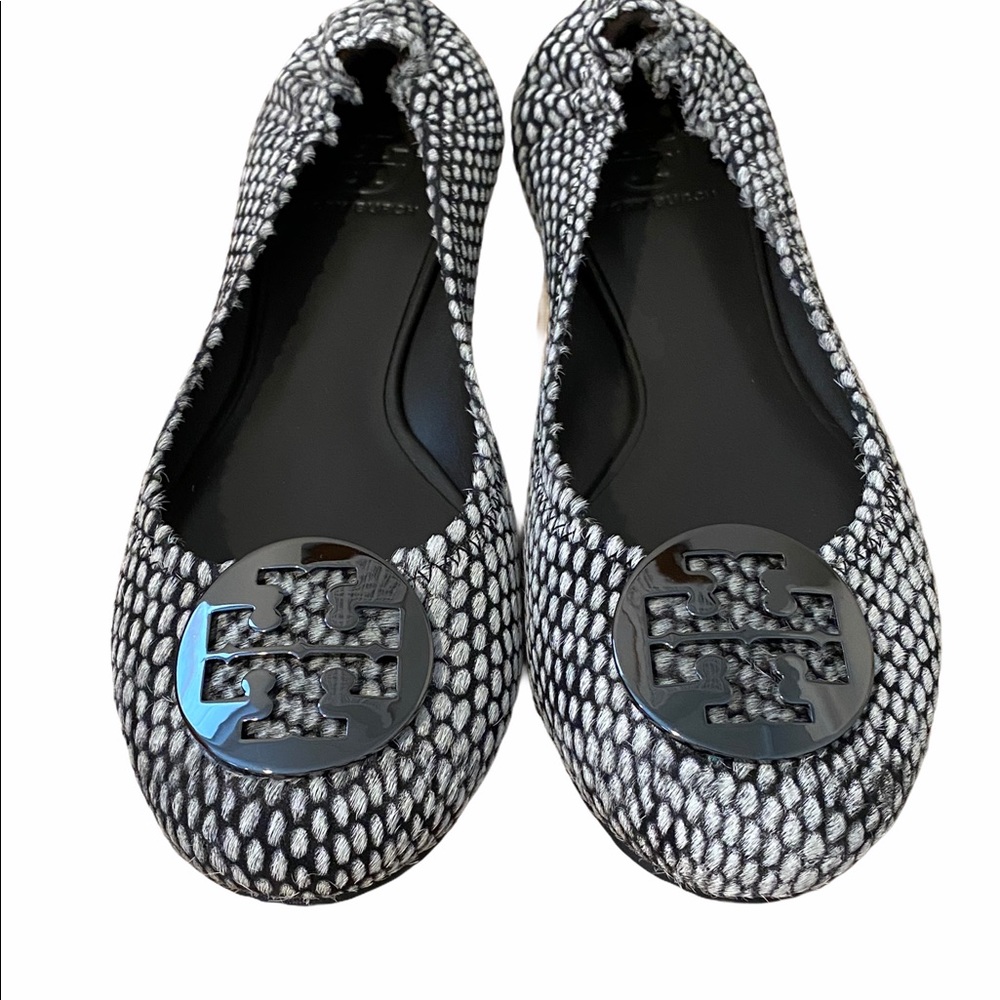 Tory Burch Reva Haircalf Snake Print Elastic 10.5